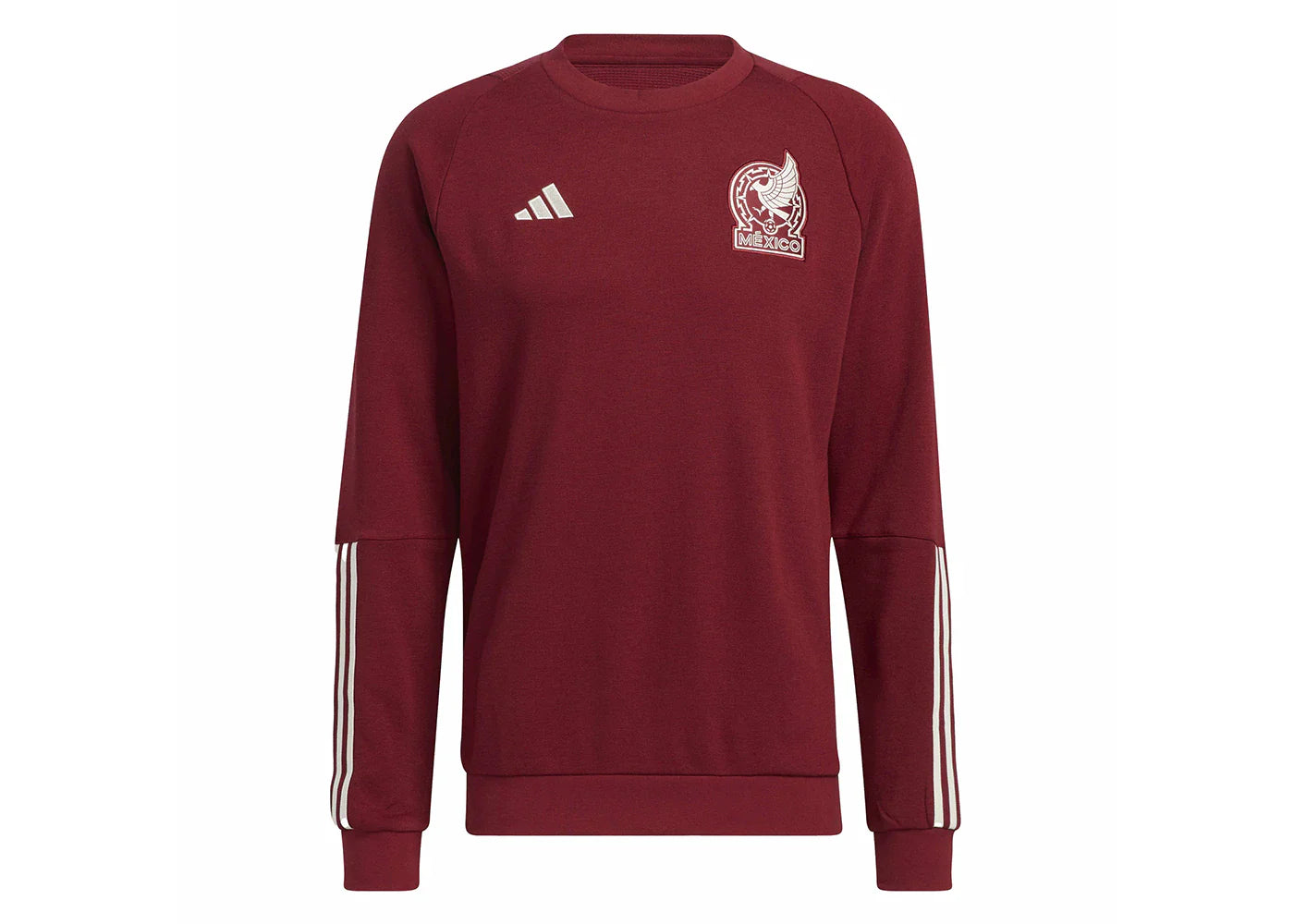 adidas Mexico Tiro 23 Crew Sweatshirt Team College Burgundy