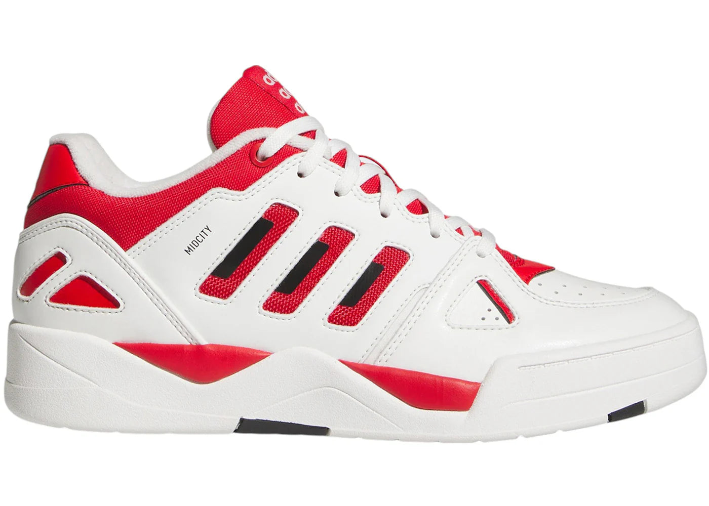 adidas Midcity Low Core White Collegiate Red Core Black