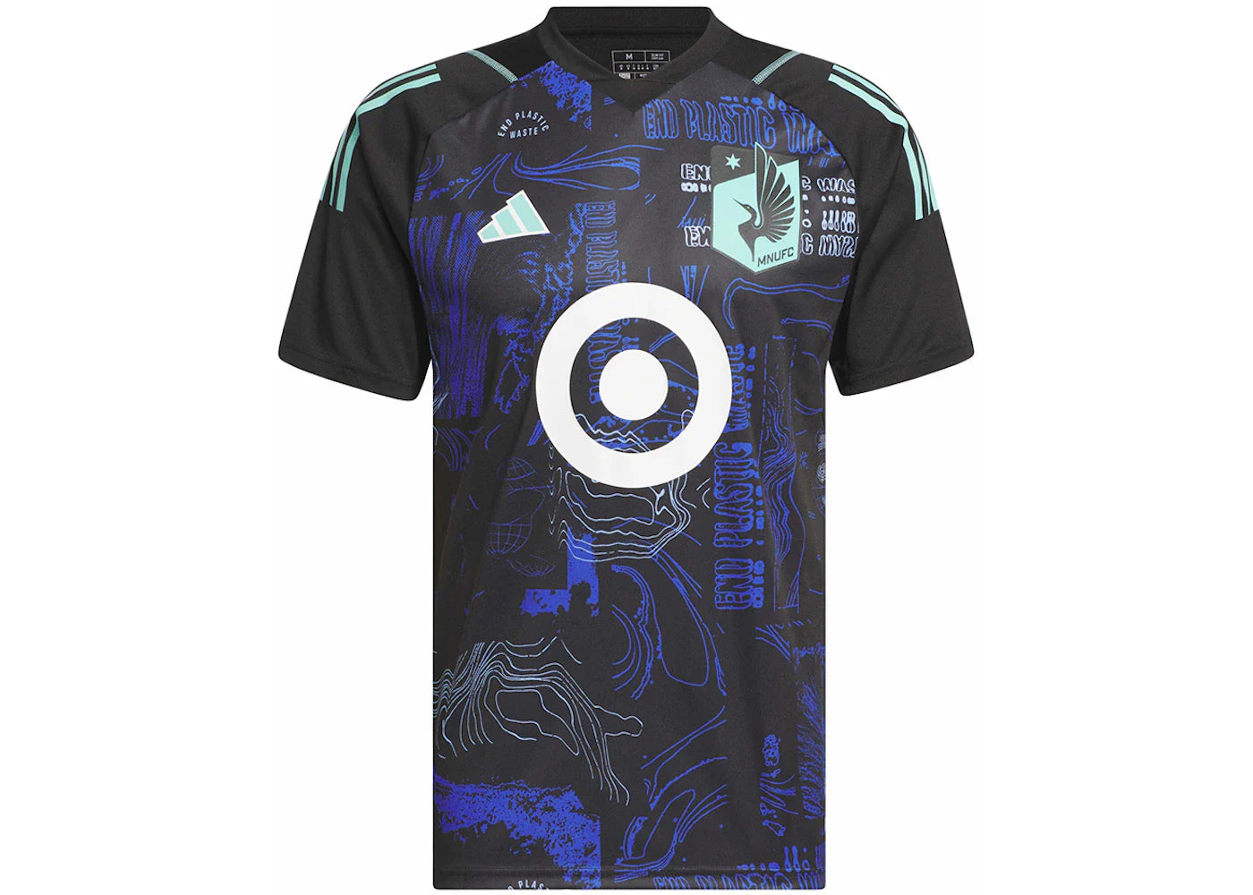 adidas Minnesota United FC One Planet Jersey Black Melange/Black/Acid Mint