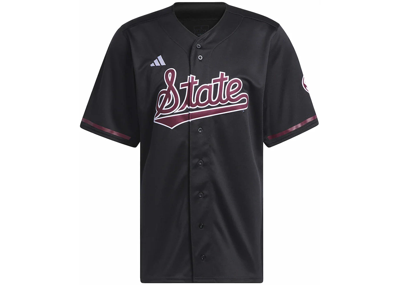 adidas Mississippi State Baseball Jersey Black