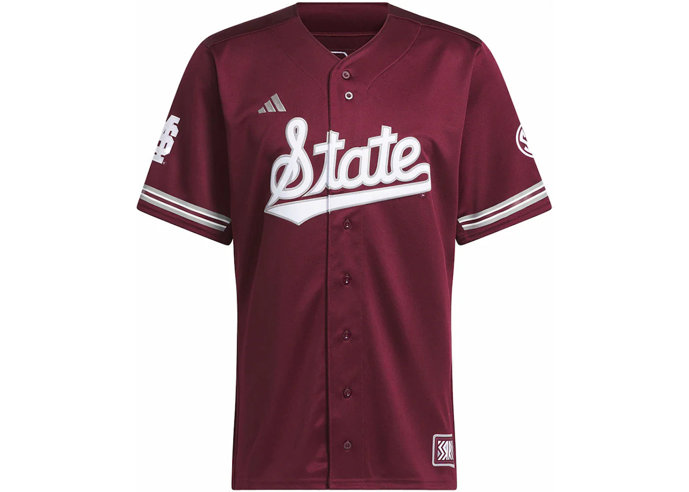 adidas Mississippi State Reverse Retro Replica Baseball Jersey Team Maroon