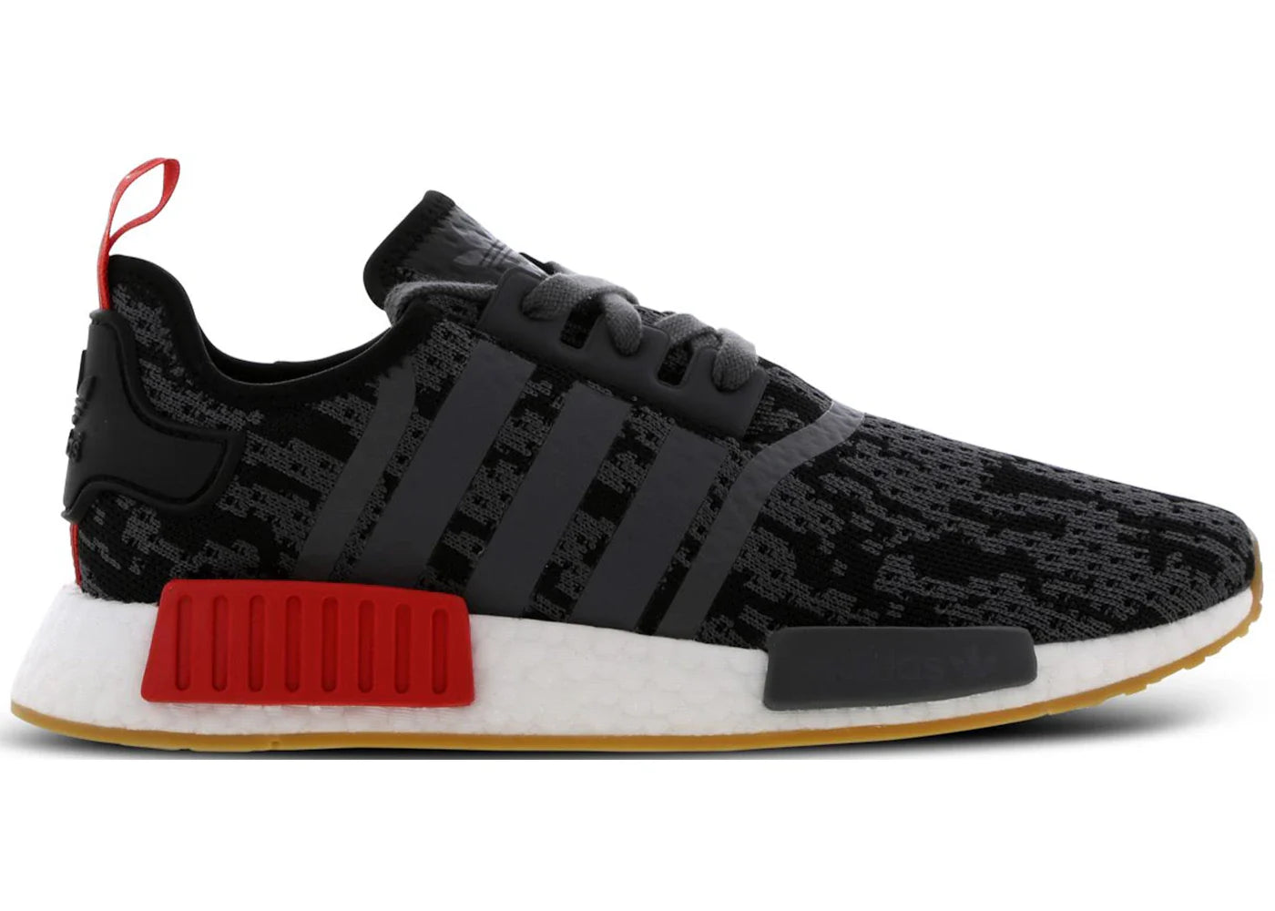 adidas NMD R1 Black Grey Red Gum (Foot Locker Exclusive)