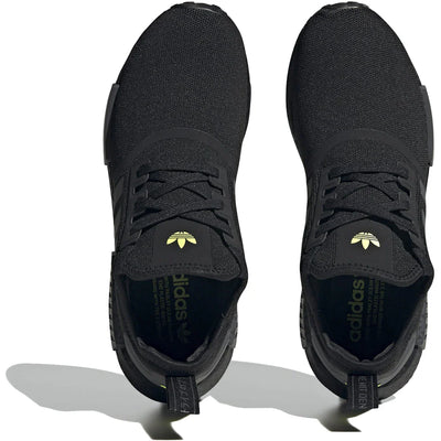 adidas NMD R1 Core Black Grey Solar Yellow