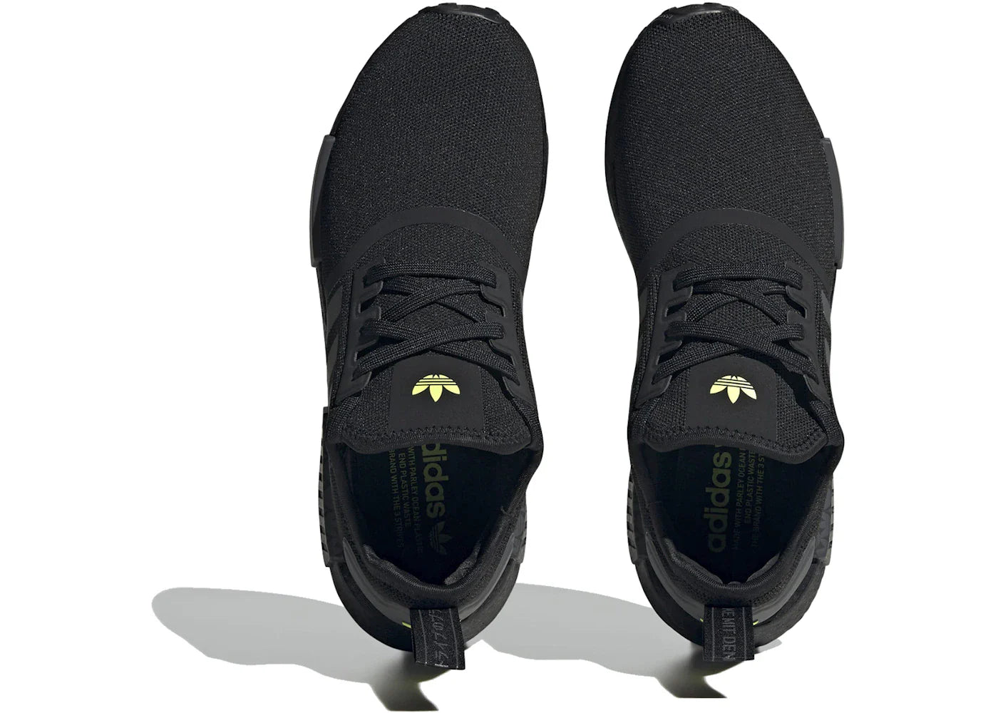 adidas NMD R1 Core Black Grey Solar Yellow