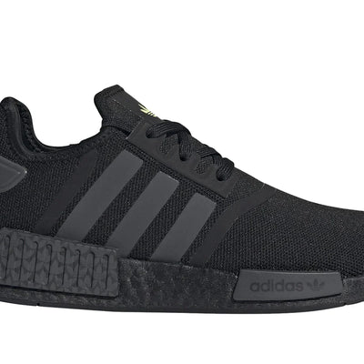 adidas NMD R1 Core Black Grey Solar Yellow