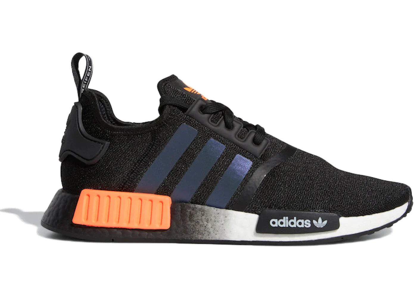 adidas NMD R1 Core Black Solar Orange Iridescent