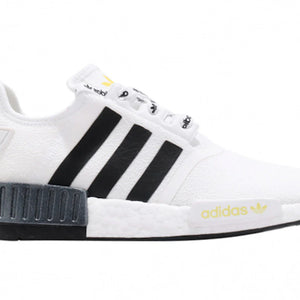 adidas NMD R1 STLT Primeknit White Black Bright Yellow