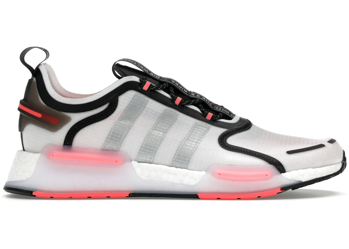 adidas NMD R1 V3 White Matte Silver Crimson