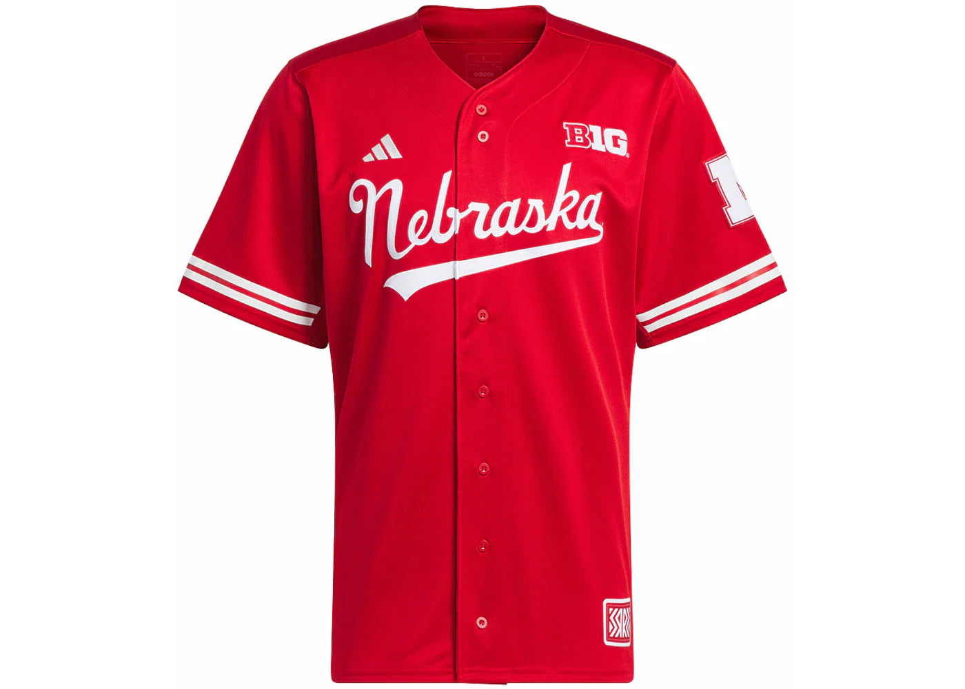 adidas Nebraska Reverse Retro Replica Baseball Jersey Team Power Red