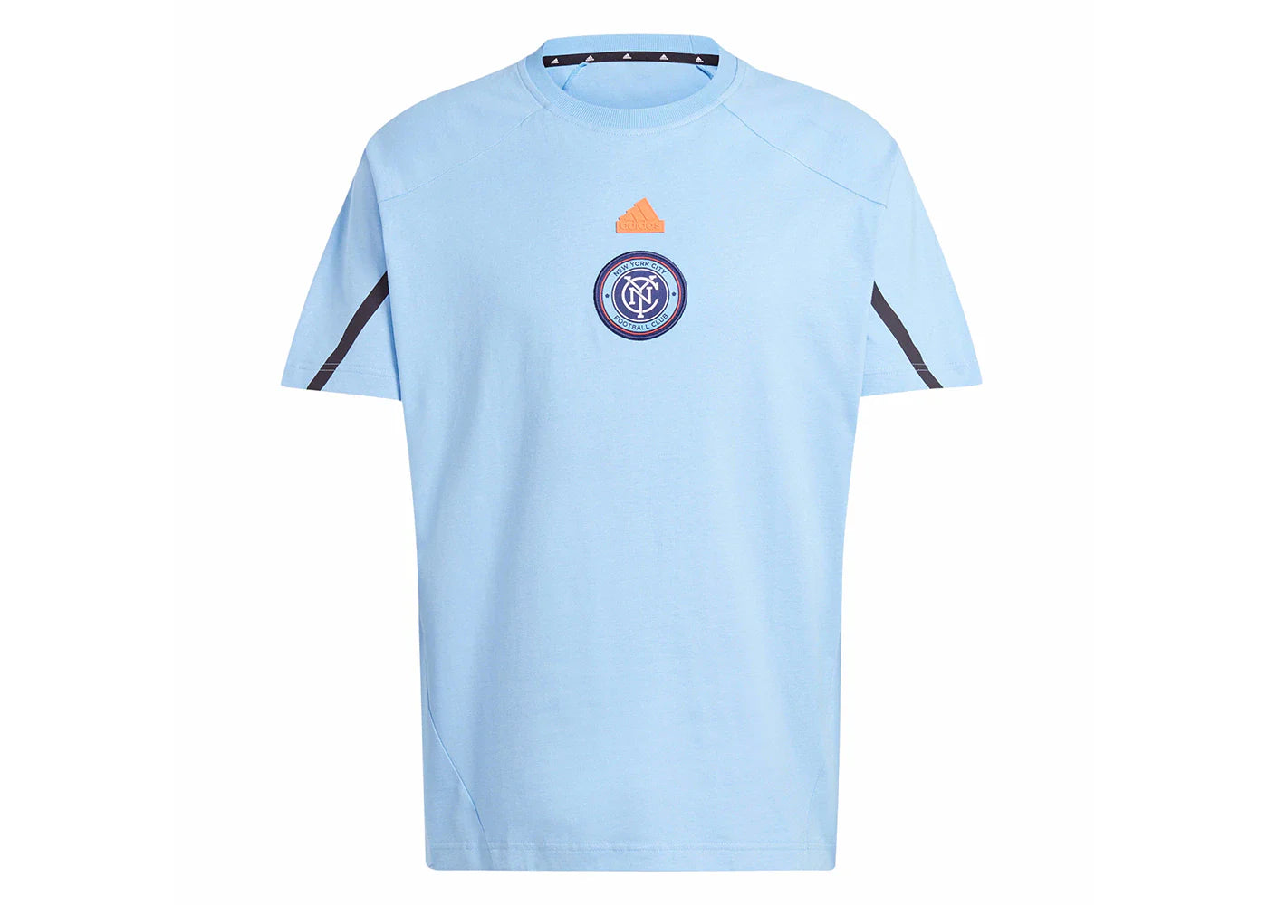 adidas New York City FC Designed for Gameday Travel Tee Bahia Light Blue