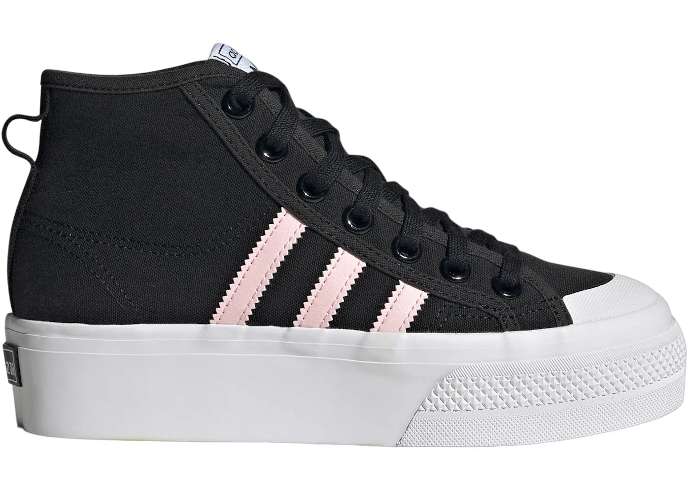 adidas Nizza Platform Mid Core Black Clear Pink Cloud White (GS)