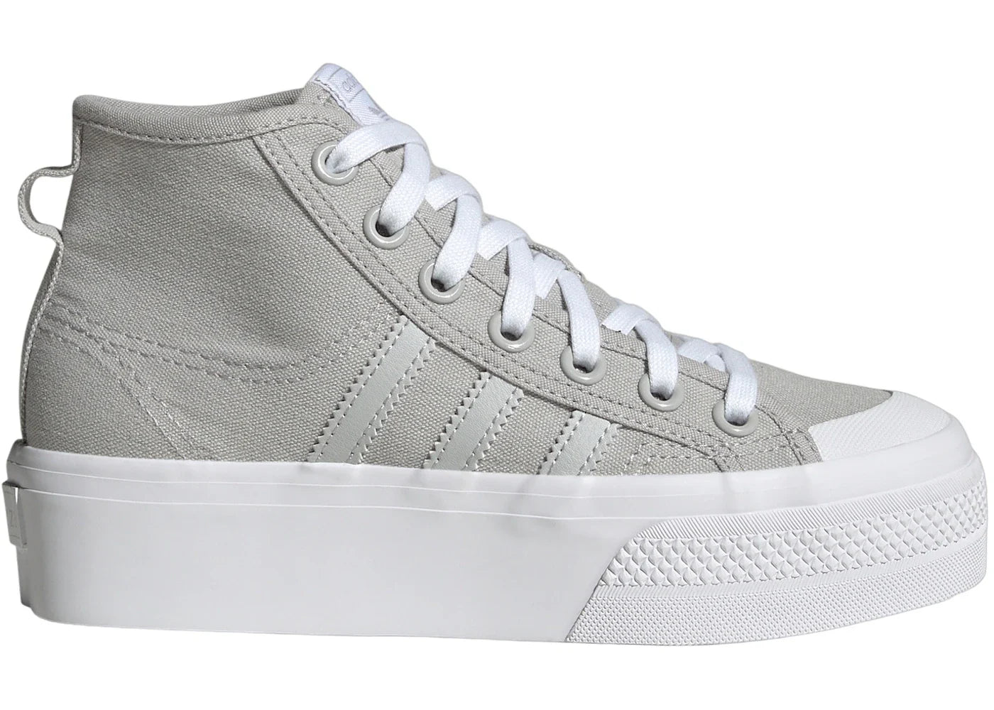 adidas Nizza Platform Mid Grey Cloud White (GS)