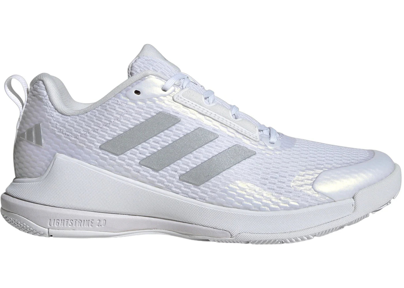 adidas Novaflight 2 Indoor Cloud White Silver Metallic (Women's)