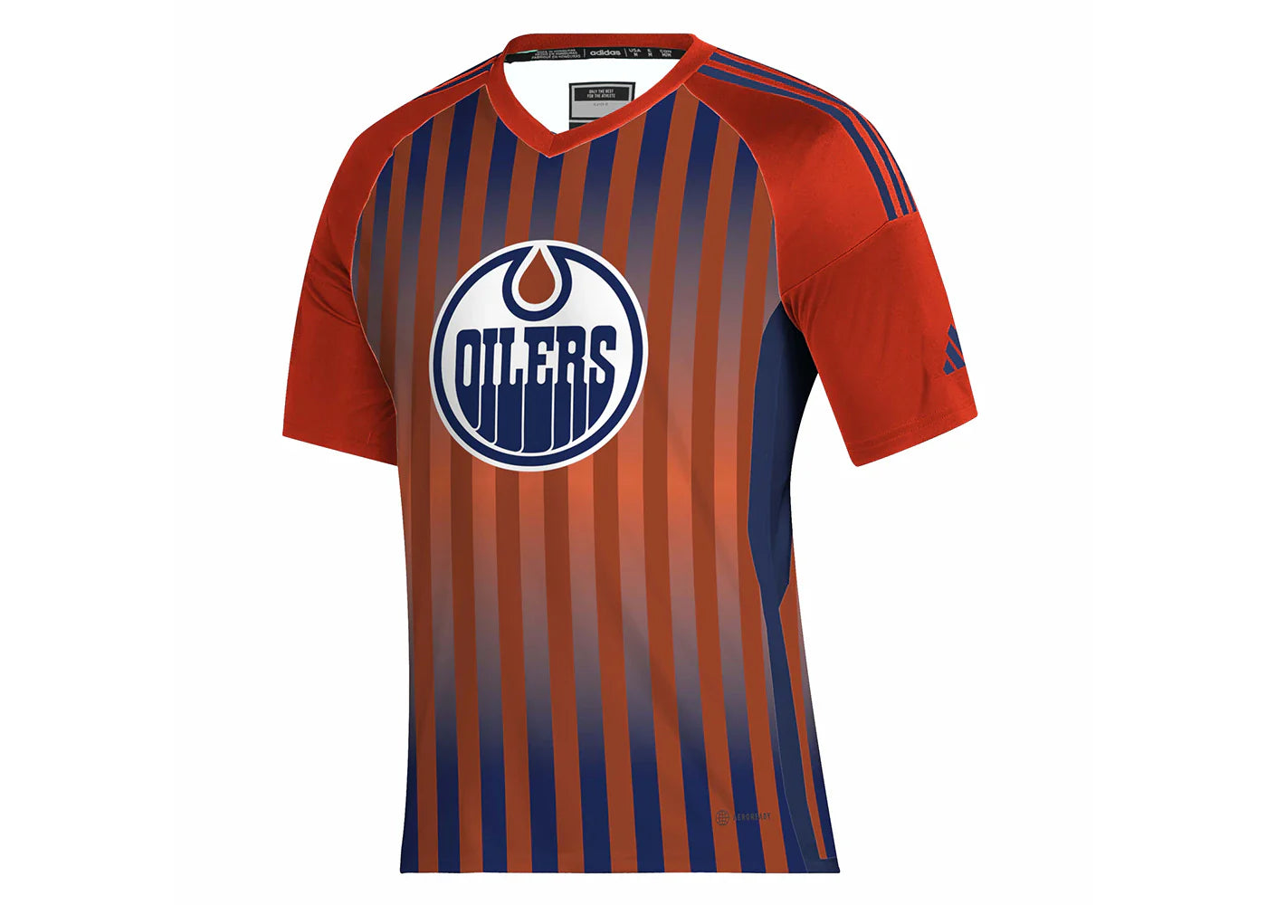 adidas Oilers Hockey Tee Collegiate Orange/Blue