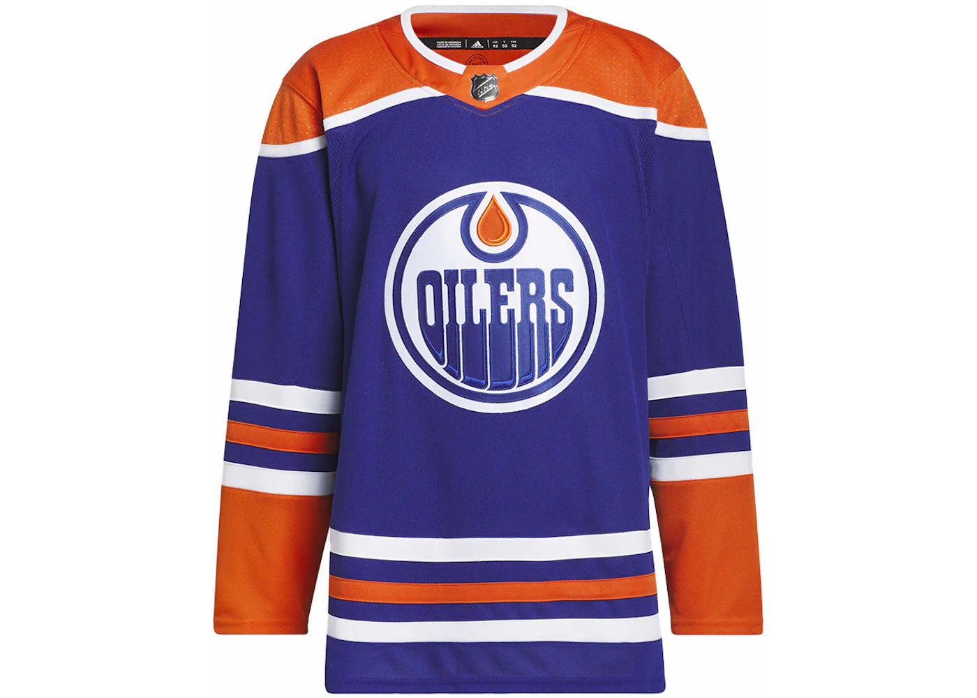 adidas Oilers Home Authentic Jersey Royal Blue