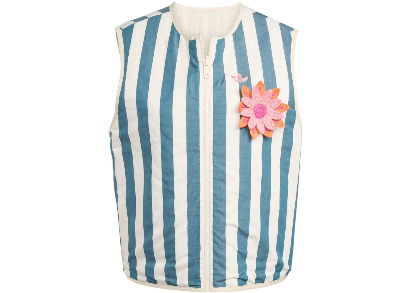 adidas Original Women's Summer Glow Reversible Vest Wonder White/Tech Green