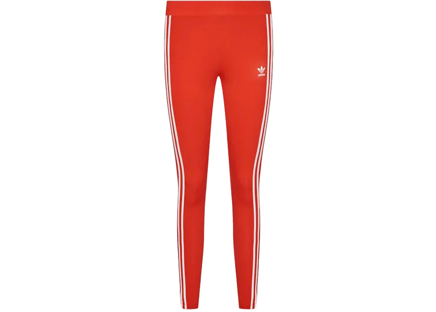 adidas Originals Women's Adicolor 3 Stripes Trefoil Tights Red