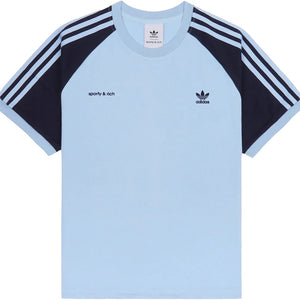 adidas Originals x Sporty & Rich Ringer Tee Baby Blue/Navy