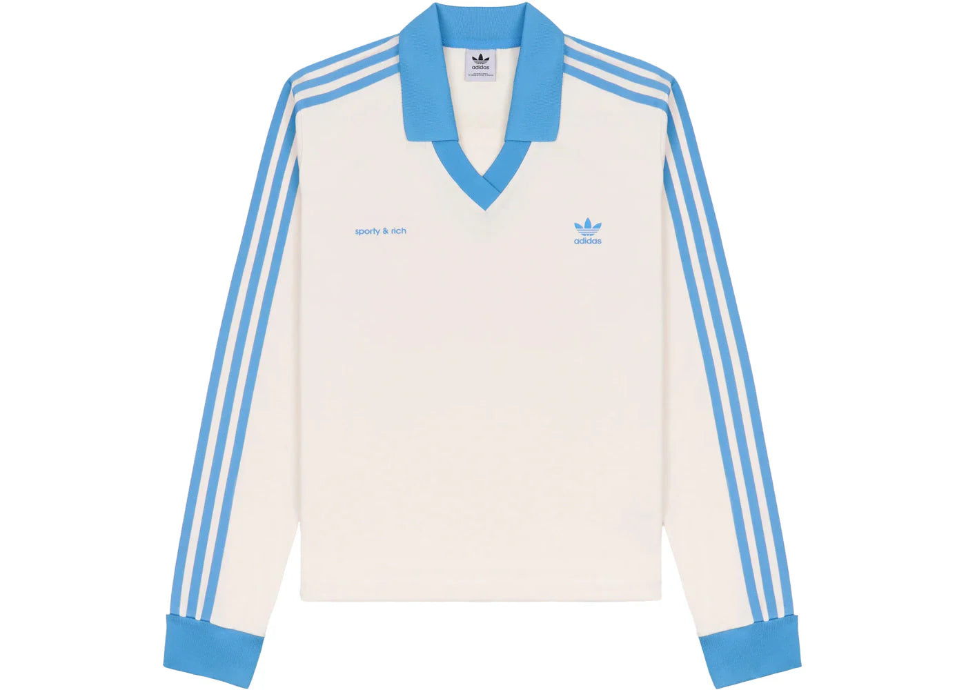 adidas Originals x Sporty & Rich Soccer Jersey Cream/Baby Blue