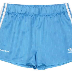 adidas Originals x Sporty & Rich Track Shorts Baby Blue/Cream