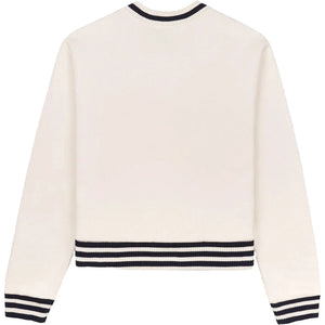 adidas Originals x Sporty & Rich V-Neck Sweatshirt Cream/Navy