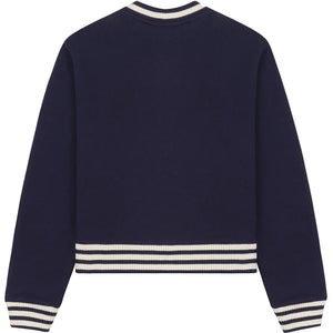 adidas Originals x Sporty & Rich V-Neck Sweatshirt Navy/Cream