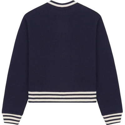adidas Originals x Sporty & Rich V-Neck Sweatshirt Navy/Cream