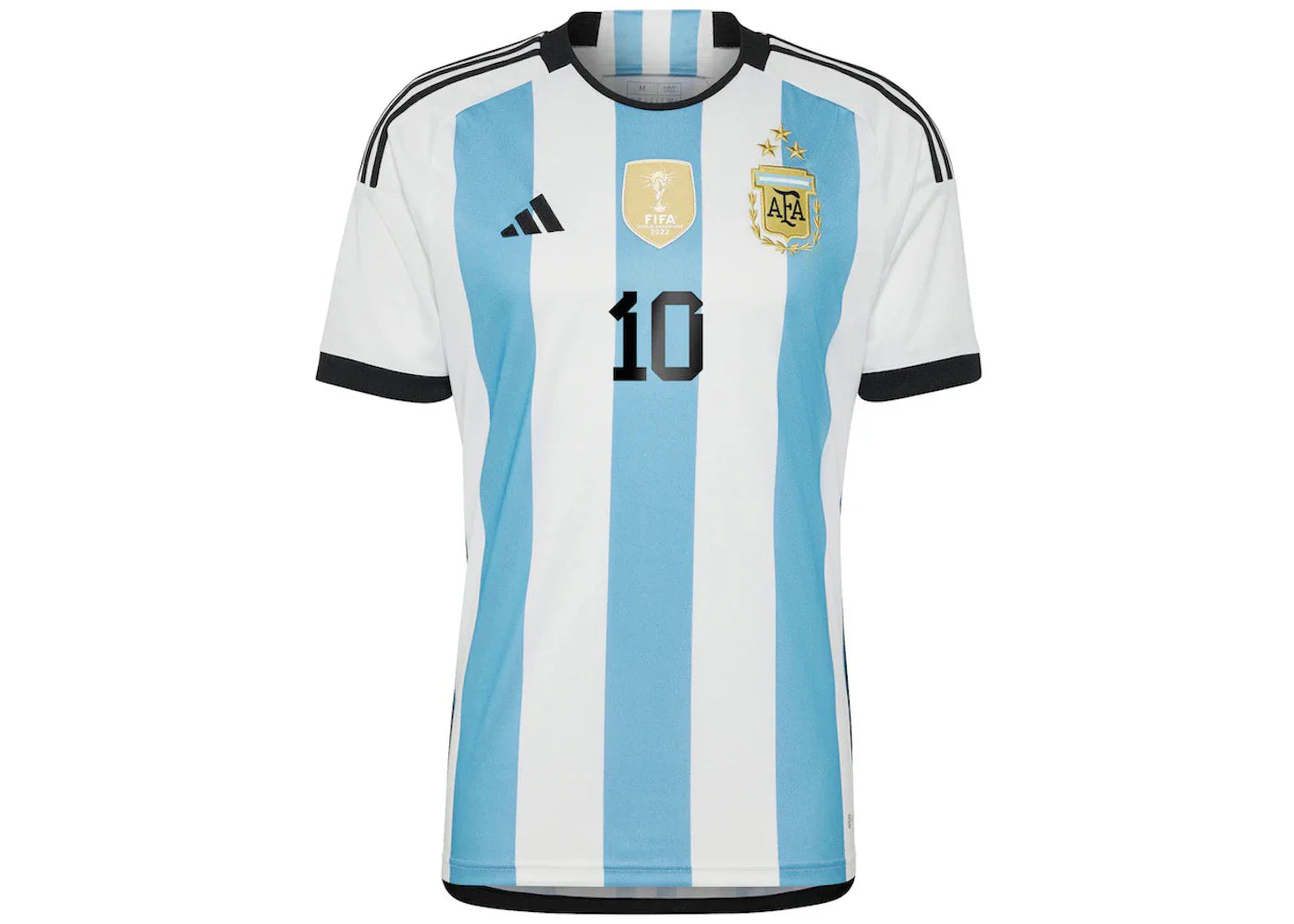 adidas Argentina 23/23 Messi Winners Home Replica Jersey White/Light Blue