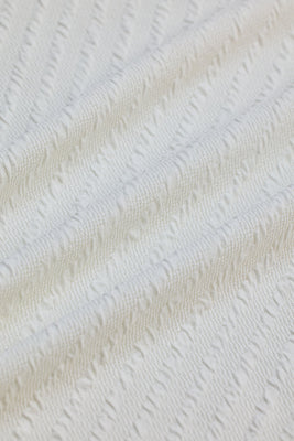 White Textured Cuban T-Shirt