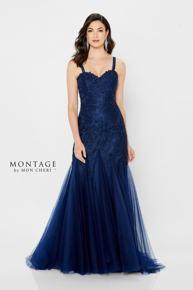 Montage 118964 Long Formal Lace Beaded Evening Dress
