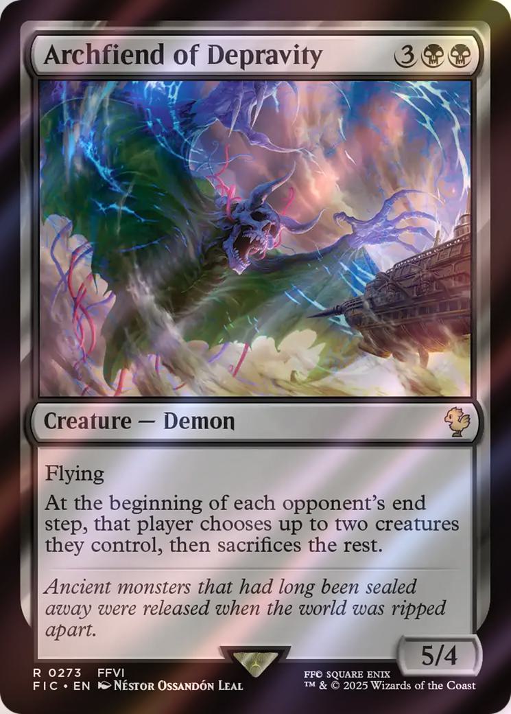 Archfiend of Depravity [273] [FINAL FANTASY: Commander] [Surge Foil]