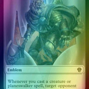 Ajani, Sleeper Agent Emblem (25) // Soldier Token (04) [DMU/DMU Set Symbol] [Dominaria United: Tokens] [Foil]