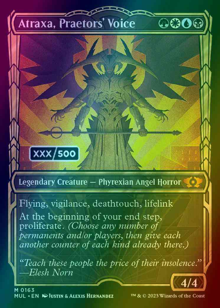 Atraxa, Praetors' Voice - Serial Numbered [163z] [Planar Showcase] [Multiverse Legends] [Foil]