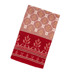Dusty Pink Handloom Orissa Cotton Saree With Tie & Dye Jaal Motifs