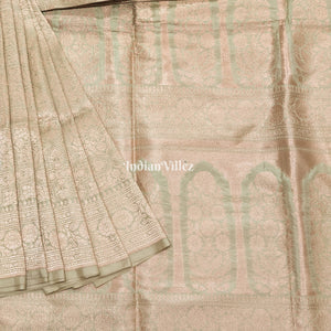 Exclusive Floral Design Banarasi Silk Saree With Tissue Work