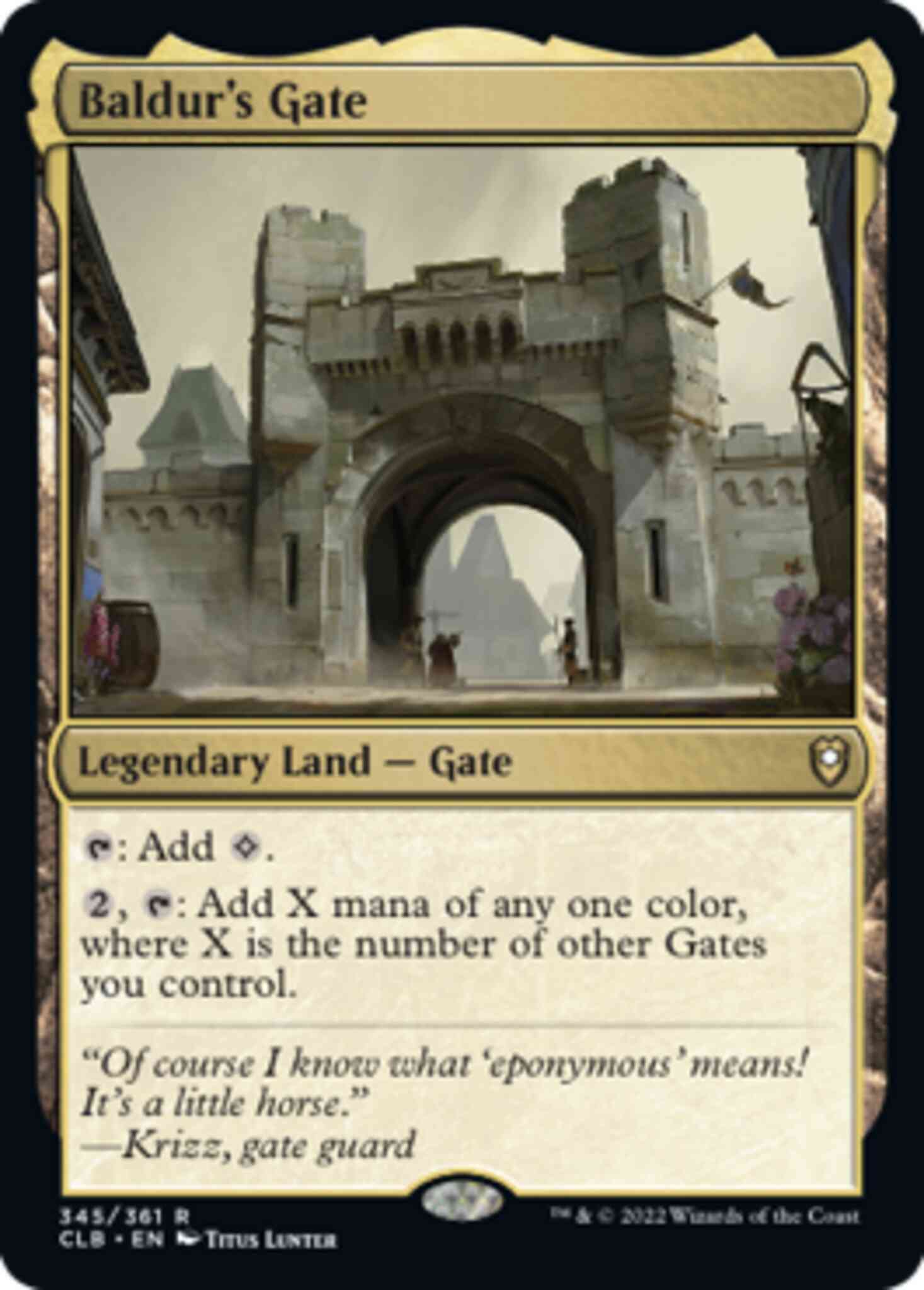 Baldur's Gate [345] [Commander Legends: Battle for Baldur's Gate] [Non-Foil]