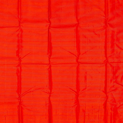 Red Handloom Kanchipuram Vairaoosi Silk Saree With Annam Buttas