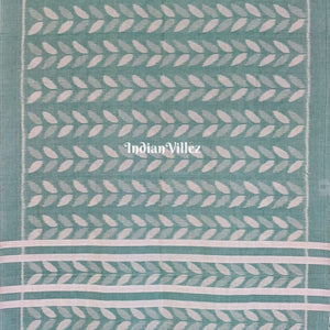 Mint Green Odisha Ikat Sambalpuri Cotton Saree