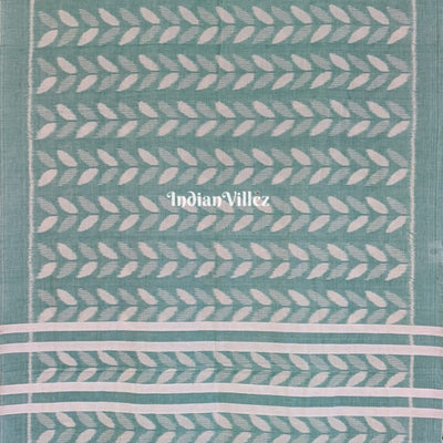 Mint Green Odisha Ikat Sambalpuri Cotton Saree