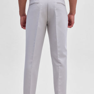 Light Grey Slim Fit Stretch Trousers