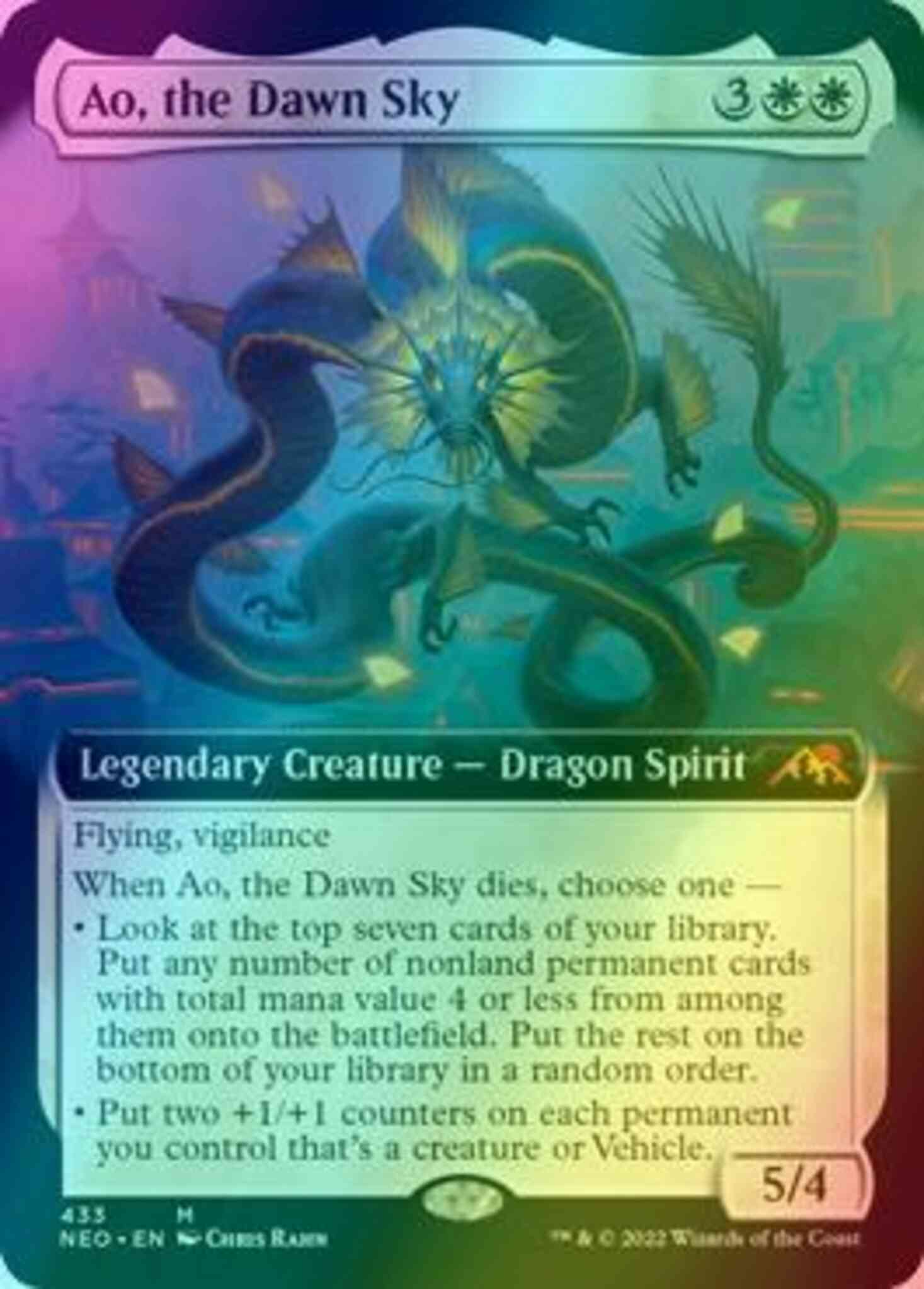 Ao, the Dawn Sky [433] [Extended Art] [Kamigawa: Neon Dynasty] [Foil]