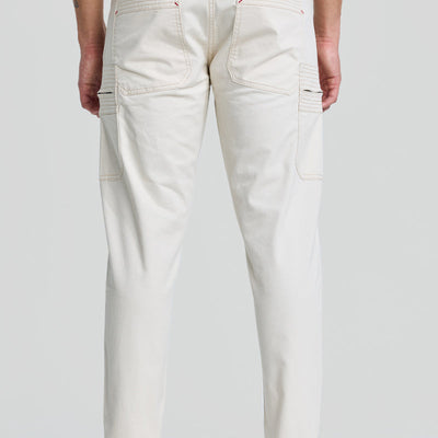 Off White Slim Fit Cargo Pants