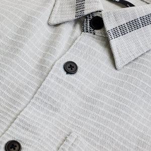 Light Grey Cord Textured Overshirt