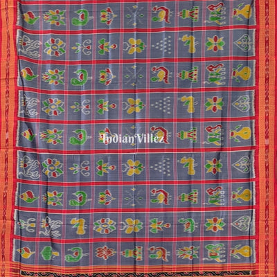 Grey Nabakothi Odisha Handloom Silk Dupatta