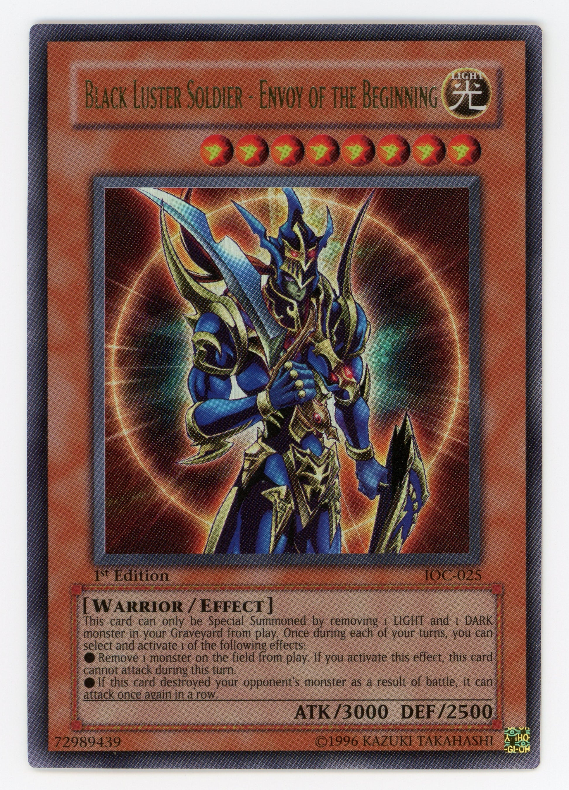 Black Luster Soldier - Envoy of the Beginning - IOC-025 - Ultra Rare - 1st Edition - Scan 13974