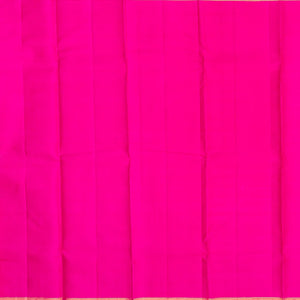 Peach Handloom Kanchipuram Silk Saree With Annam Buttas & Checks