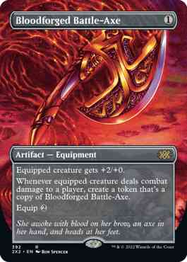 Bloodforged Battle-Axe [392] [Borderless] [Double Masters 2022] [Non-Foil]