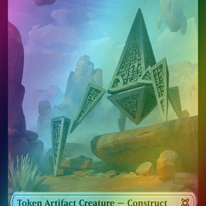 Angel Warrior Token (01) // Construct Token (10) [Zendikar Rising Tokens] [Foil]