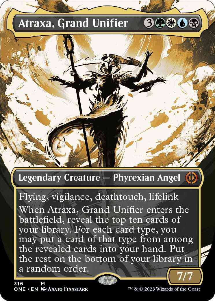 Atraxa, Grand Unifier [316] [Borderless] [Ichor] [Phyrexia: All Will Be One] [Non-Foil]