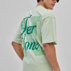Fear None Light Green Oversized T-Shirt